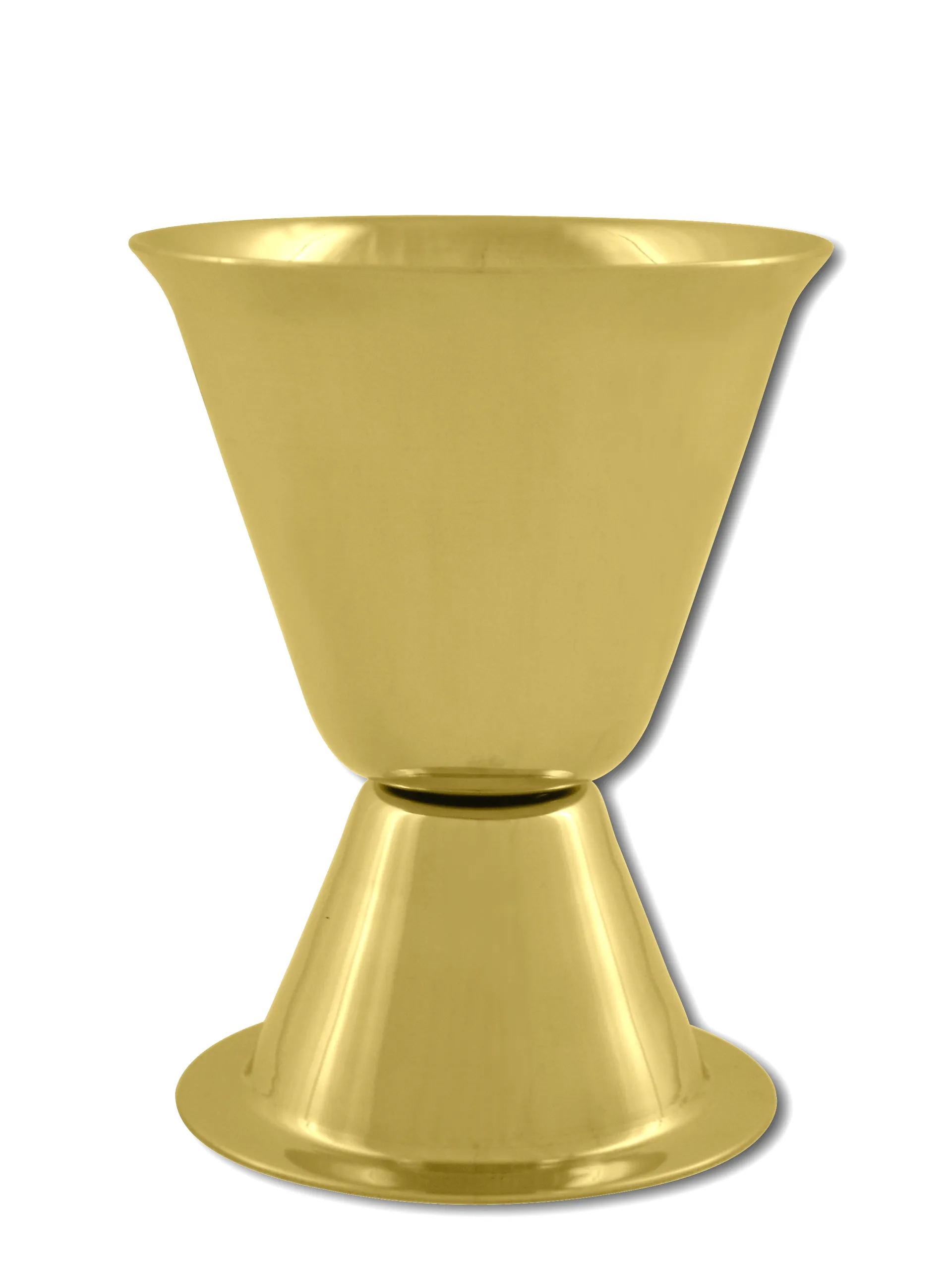 Cálice dourado da linha de produção